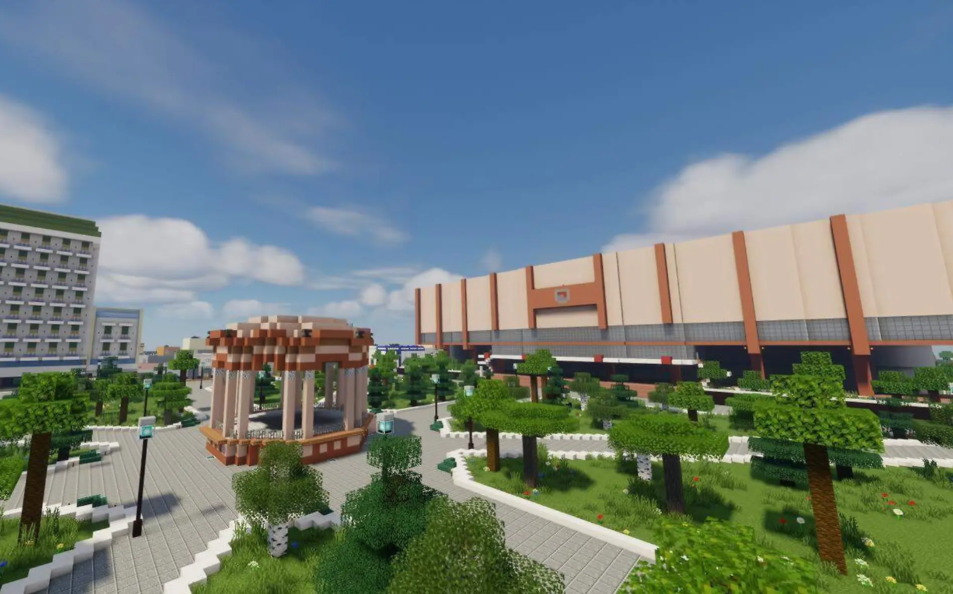 Gilberto Anderson recreó Ciudad Victoria en Minecraft para celebrar el aniversario del municipio Facebook @